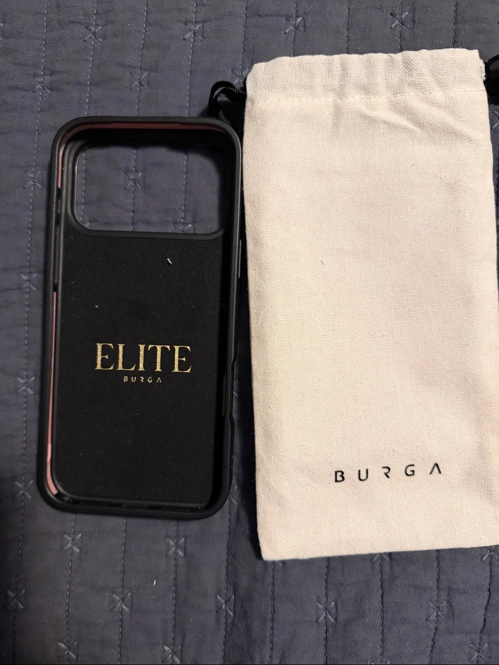 Burga iPhone 17 promax Black & Cream Striped Protective Phone Case